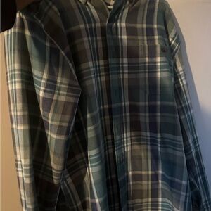 Buckle Men's Blue Plaid Dress Shirt